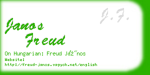 janos freud business card